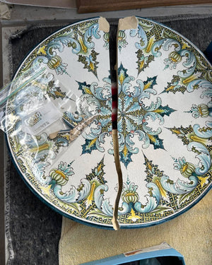 Restoration Hand Painted Platter