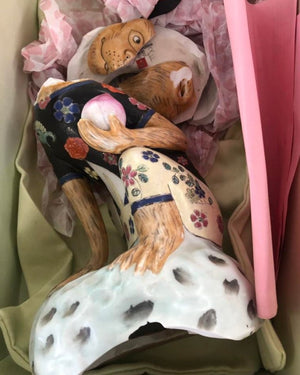 Majolica Monkey Restoration