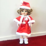 red satin santa doll costume for 16-18 inch tall doll