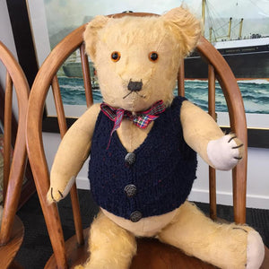 100% wool aran cable vest for teddy 18-24 inch tall