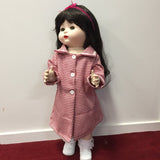 Red houndstooth doll coat