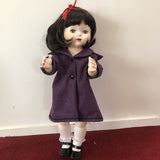 wool aubergine coloured doll coat